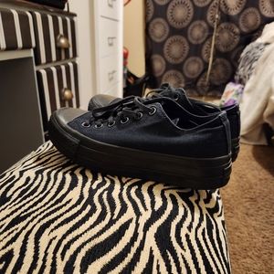 Black platform converse